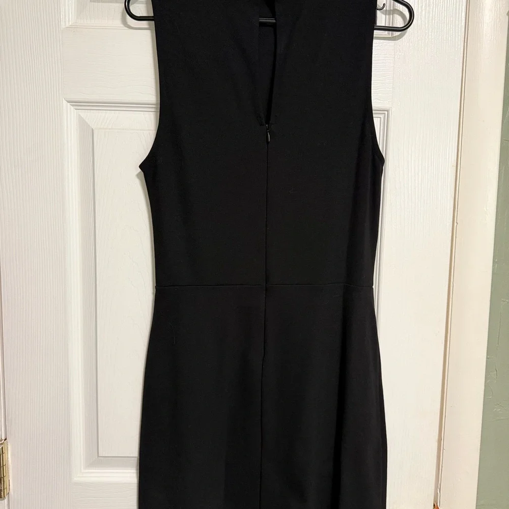 Evereve Black Sleeveless Mock Neck Mini Dress - Picture 3 of 5